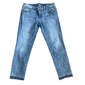 Loft women’s distressed skinny crop jeans size 26